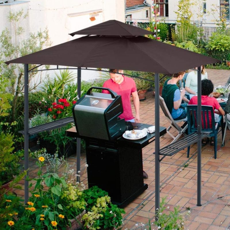 MASTERCANOPY Grill Gazebo 8 x 5 Double Tiered Outdoor