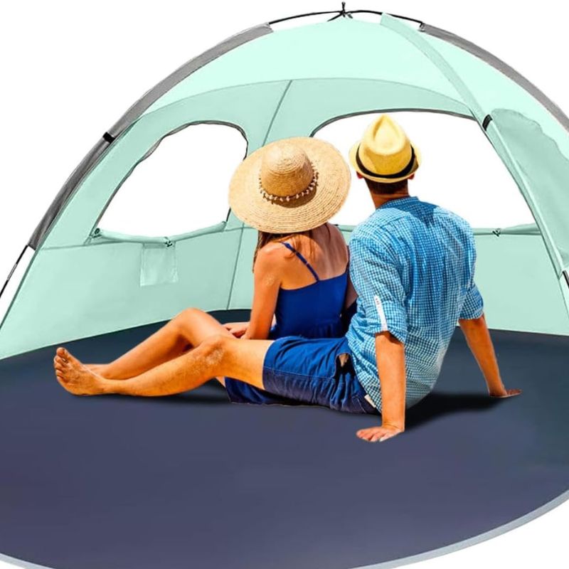 Pop Up Beach Tent - Large Space Portable Outdoor Shade